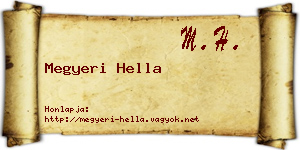 Megyeri Hella névjegykártya